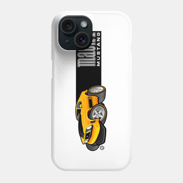 Mach 1 Yellow with Black Stripe Phone Case by Goin Ape Studios