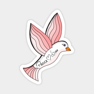 Marvelous Peace and Love Dove Magnet