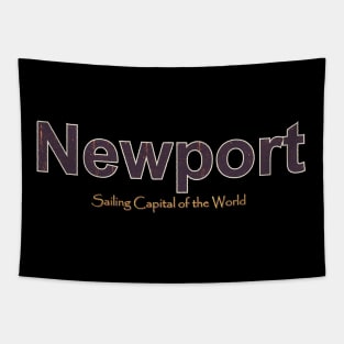 Newport Grunge Text Tapestry