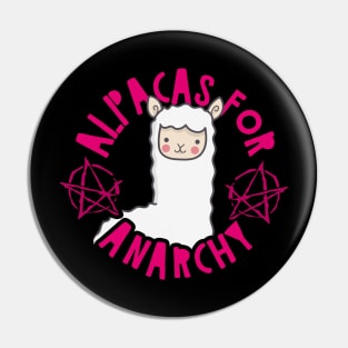 Alpacas For Anarchy Pin