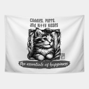 Cuddles, purrs, and kitty kisses: the essentials of happiness - I Love my cat - 2 Tapestry