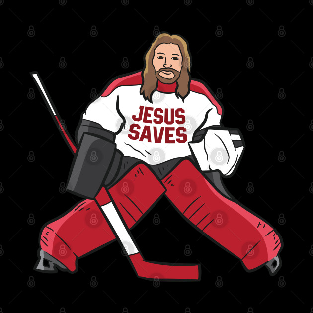 Funny Hockey Jesus Saves Hockey Goalie - Hockey - Phone Case