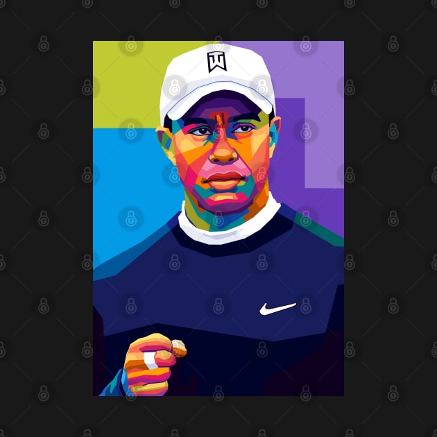 Tiger Woods Pop Art by SiksisArt