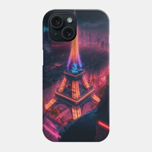 Eiffel Tower Cyberpunk Phone Case