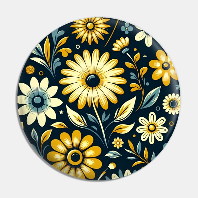 Yellow Flowers Pin by Jenni Arts