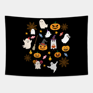 Halloween Face Mask, Happy Hallween For kids, Haloween ghost Face Mask for Kids. Tapestry