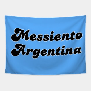 Messi Messiento Argentina soccer futbol quote art Tapestry