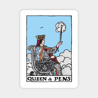 Bookish Tarot--Queen of Pens Magnet