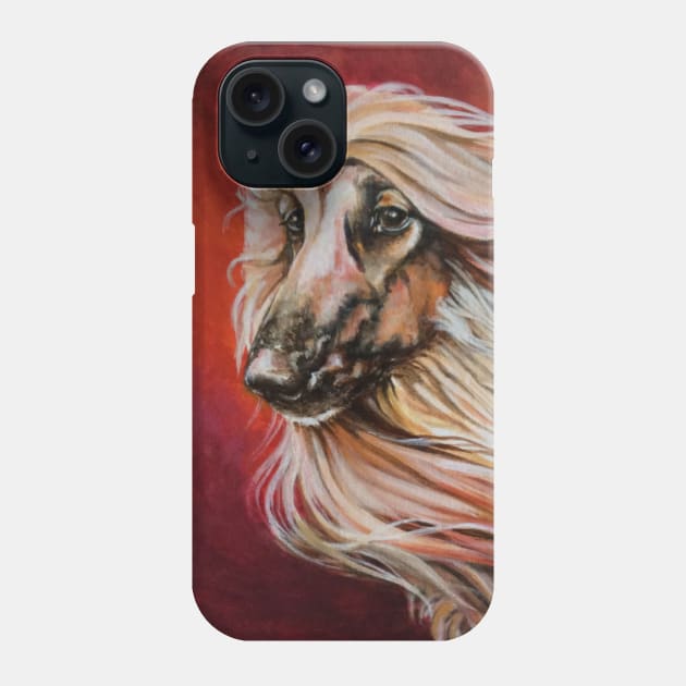 Masked Red Afghan Hound Phone Case by chepea2