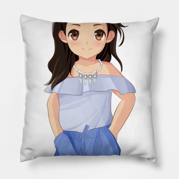 Hmong Anime Girl Pillow by mfinestcuts