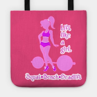 fitness girl, gym girl, fitness, weightlifting women Tote