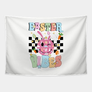 Easter Vibes Smiles Happy Face Bunny Happy Easter Tapestry