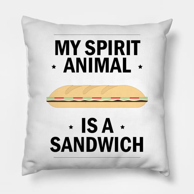 My Spirit Animal is a Sandwich Pillow by Avengedqrow