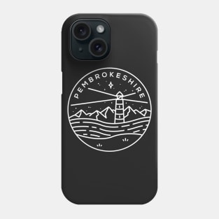 Pembrokeshire, Wales Emblem - Black Phone Case