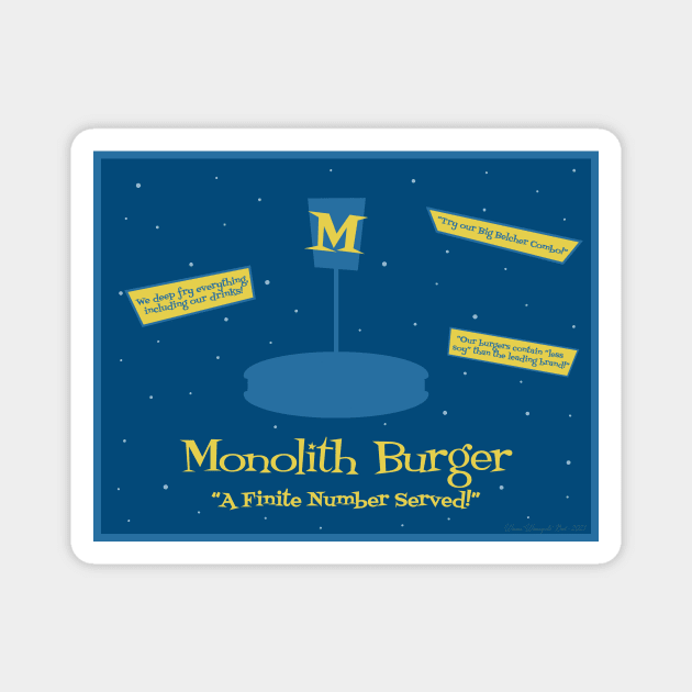Retro Monolith Burger Magnet by Best & Co.