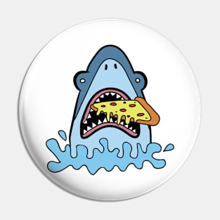 Shark Eating Pizza Pin