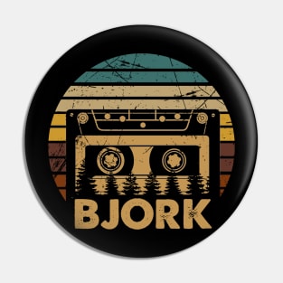 Great Gift Björk For Name Retro Styles Color 70s 80s 90s Pin