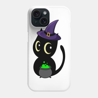 Cute Black cat is a witch Phone Case
