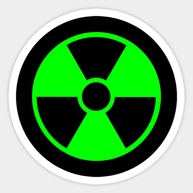 Radioactive symbol - Radioactive - Sticker | TeePublic