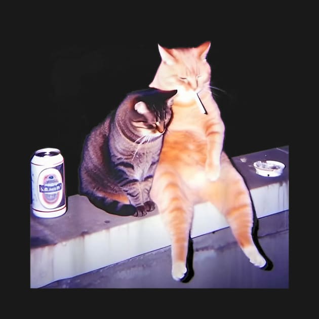 Funny Smoking Cat Cigarette Kitty Gen Z Meme Cat Lovers