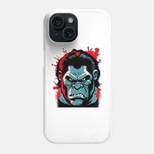 Angry Gorilla Cartoon Comic Book Style Silver Back Mean Phone Case