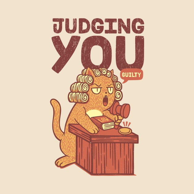 I'm Judging You Cat T-Shirt by Tobe_Fonseca