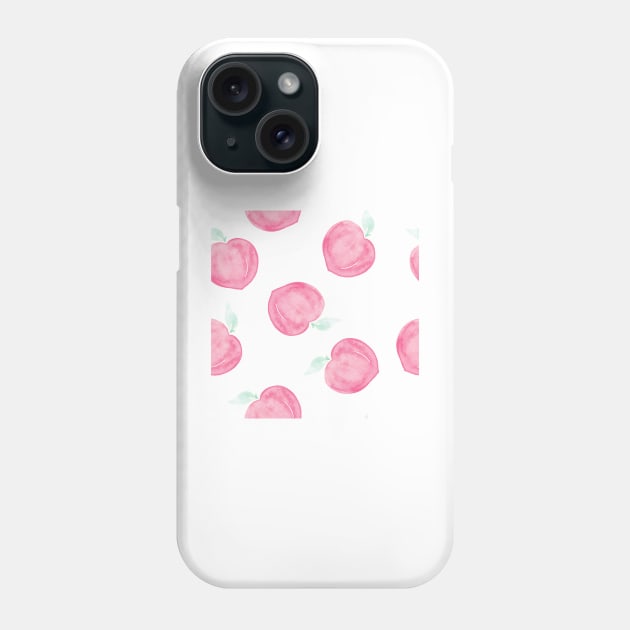 Watercolor peaches Phone Case by jeune98