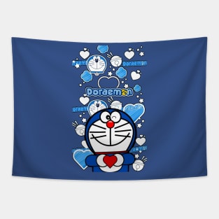 doraemon love happy Tapestry