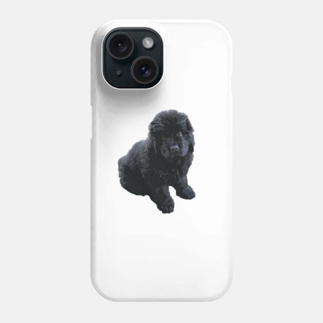 Newfoundland Puppy Dog Phone Case by ElegantCat