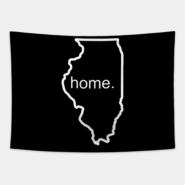 Illinois Home White Tapestry by KevinWillms1