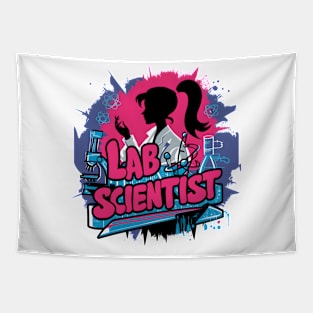 "Discovery in Action: The Lab Scientist Silhouette" Tapestry