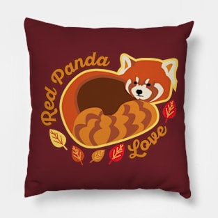 Red Panda Love Pillow