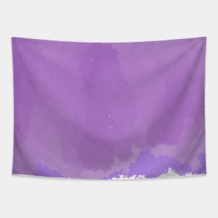 Watercolor purple smear Tapestry