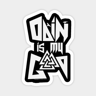 odin is my god White Logo Magnet