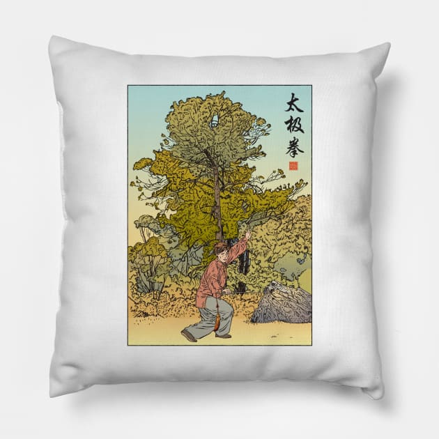 Tai Chi Sword 2 Pillow by erickoo