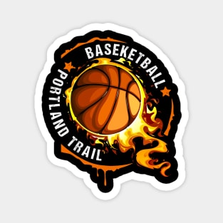 Graphic Basketball Name Portland Trail Classic Styles Team Magnet