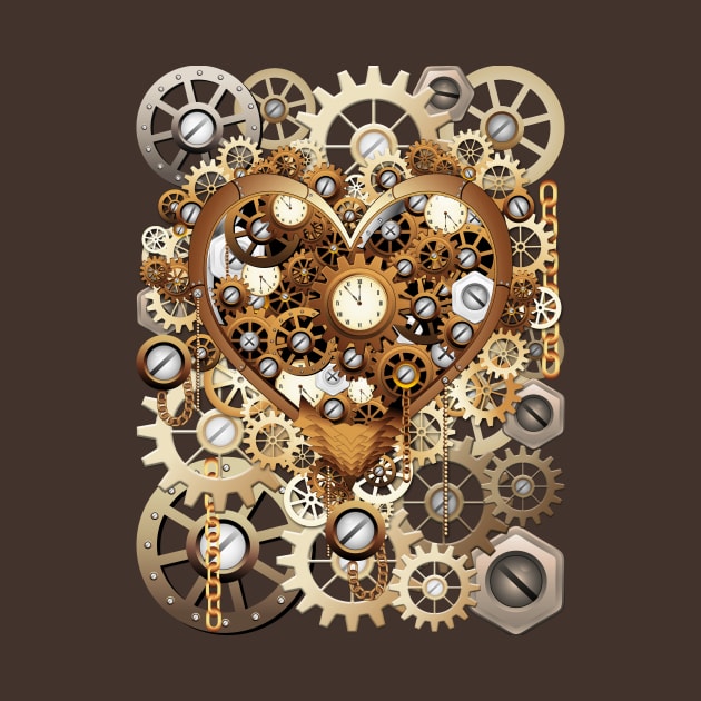 Steampunk Heart Love Machine by BluedarkArt