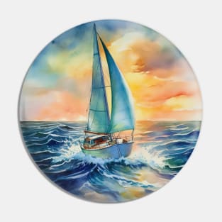 I Love Sailing Pin