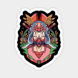 Hannya mask demon Magnet