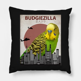 Budgiezilla Budgie Budgerigar Parakeet Parrot Giant Monster Pillow