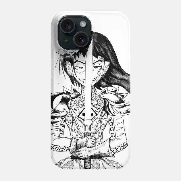 the swordsgirl Phone Case by jorge_lebeau