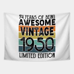 74th Birthday Limited Edition Born in 1950 Tapestry