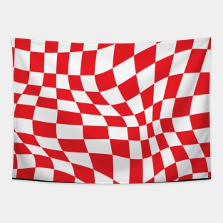 Arsenal Distorted Checkered Pattern Tapestry