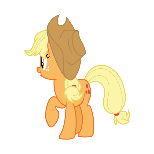 Applejack back by CloudyGlow