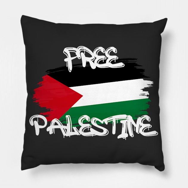 Free Palestine Palestinian Flag Pillow by Shirtz Tonight