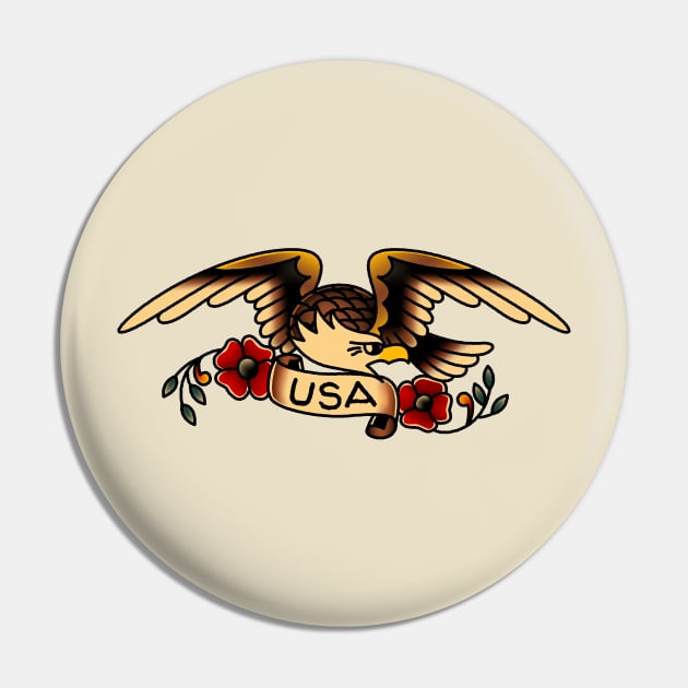 USA Patriotic Eagle Pin by OldSalt