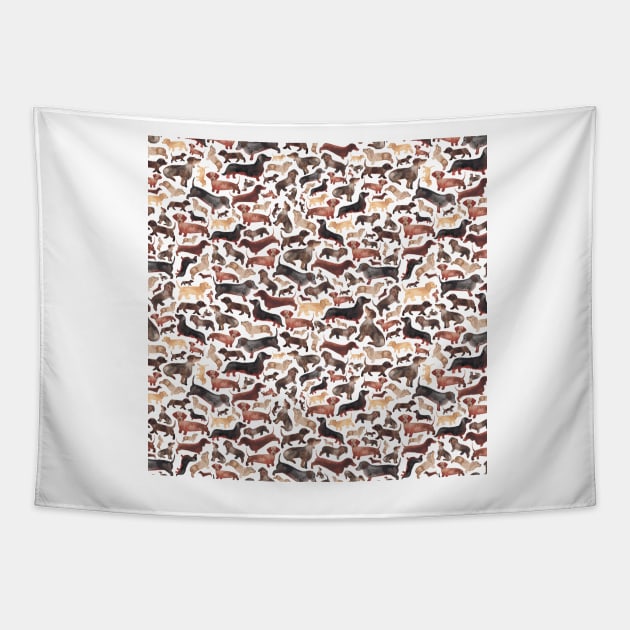 Sausage Dog Tapestry by Elena_ONeill