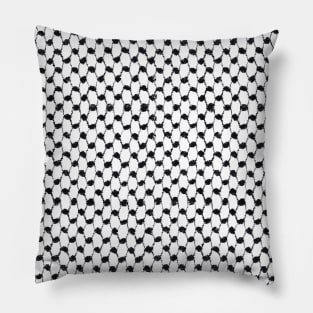 Palestinian Hatta Kufiya Pattern Traditional Palestine Keffiyyeh Symbol of Freedom and Resistance Pillow