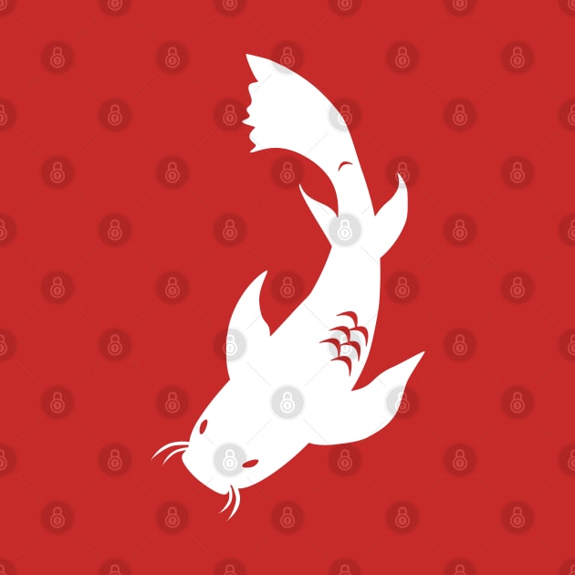 White Koi by MayLinnArt