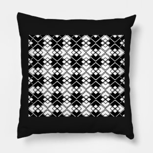 Abstract geometric pattern - black and white. Pillow